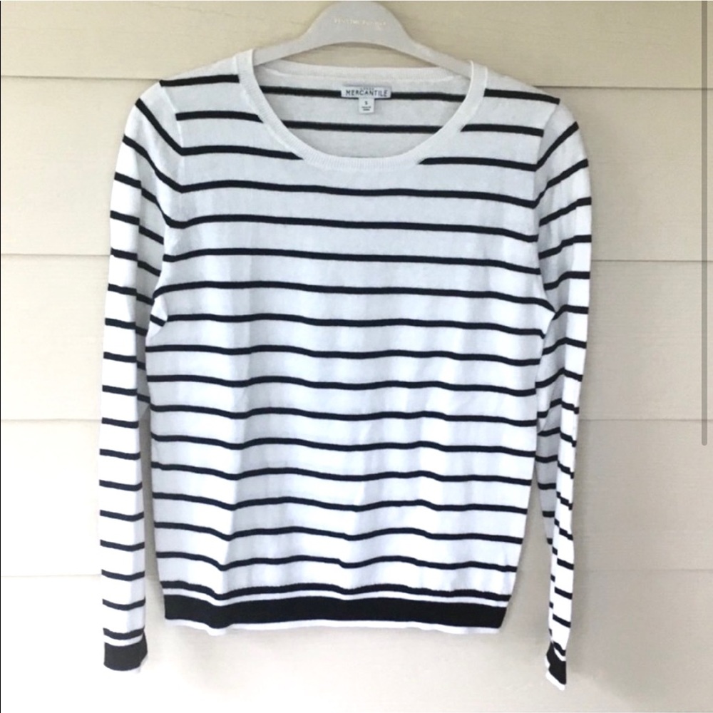J. Crew Factory Cotton Striped Sweater sz s